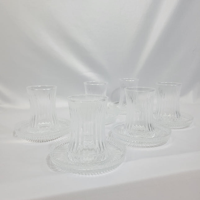 Juego de Vasos de Té Turco Transparente - 6 Unidades