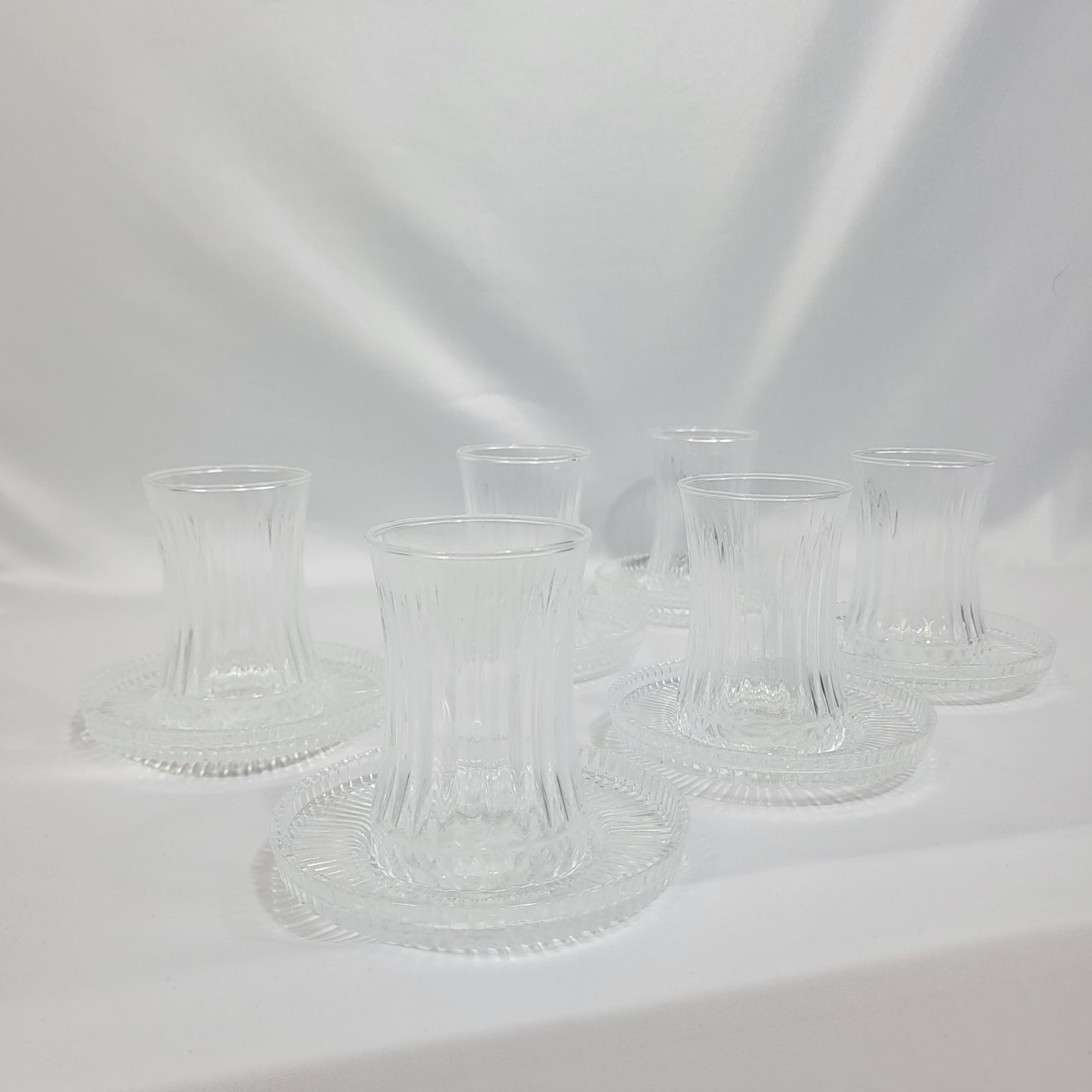 Juego de Vasos de Té Turco Transparente - 6 Unidades