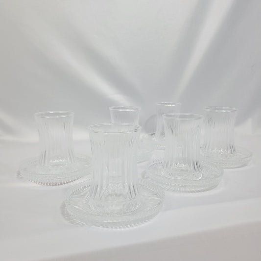 Juego de Vasos de Té Turco Transparente - 6 Unidades