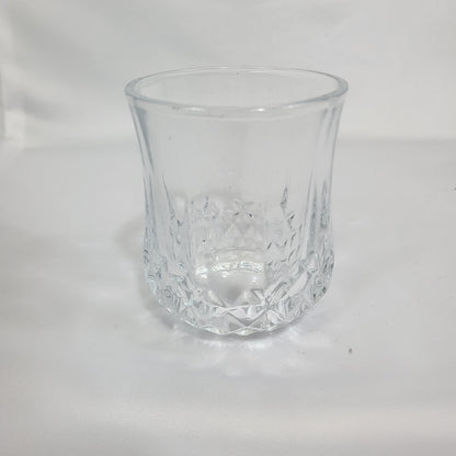 Set de 12 Vasos de Cristal Tallado con Diseño Diamante