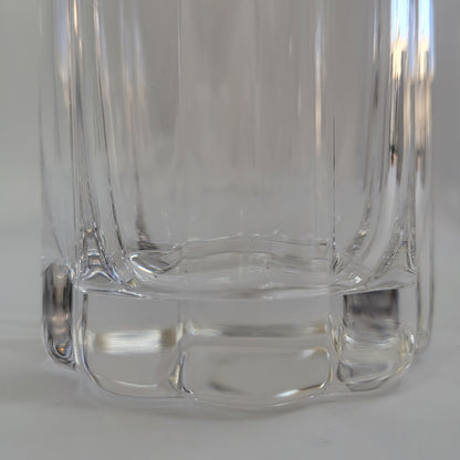 Set de 2 Vasos de Cristal con Borde Ondulado y Tallado Vertical