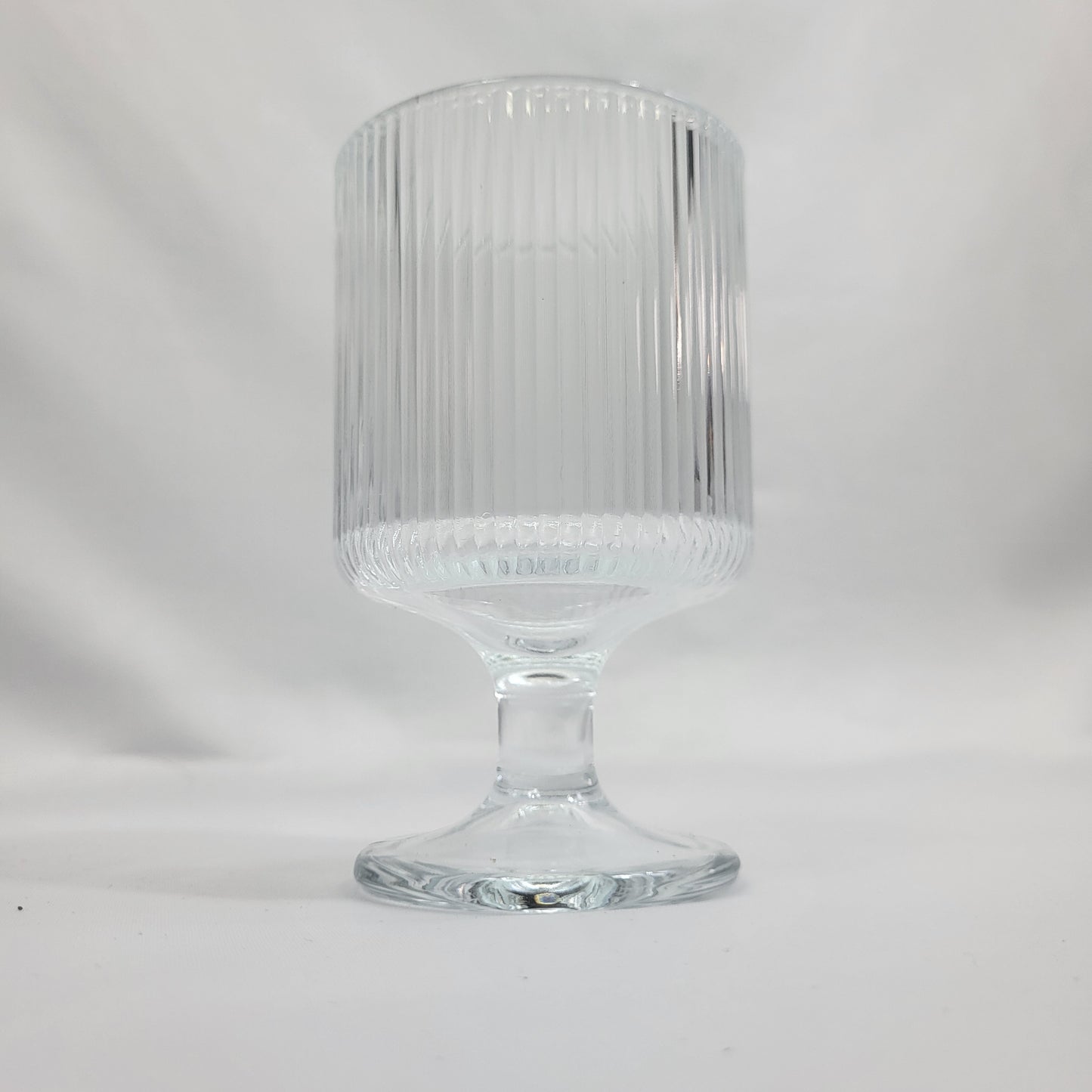 Set 6 Copas de Cristal Nervado Transparente