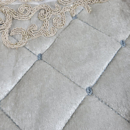 Conjunto de cama de luxo Marianna – colcha acolchoada com renda