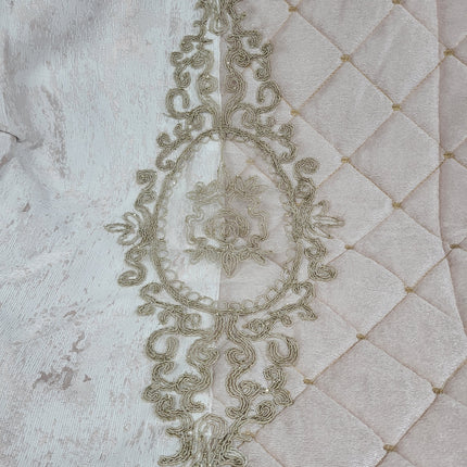 Conjunto de cama de luxo Marianna – colcha acolchoada com renda