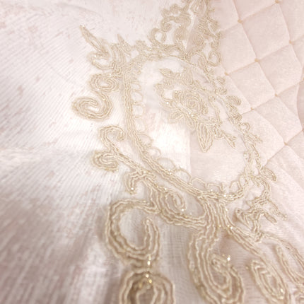 Conjunto de cama de luxo Marianna – colcha acolchoada com renda