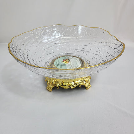 Cuenco de PLÁSTICO con Borde Dorado – Elegancia para tu Mesa