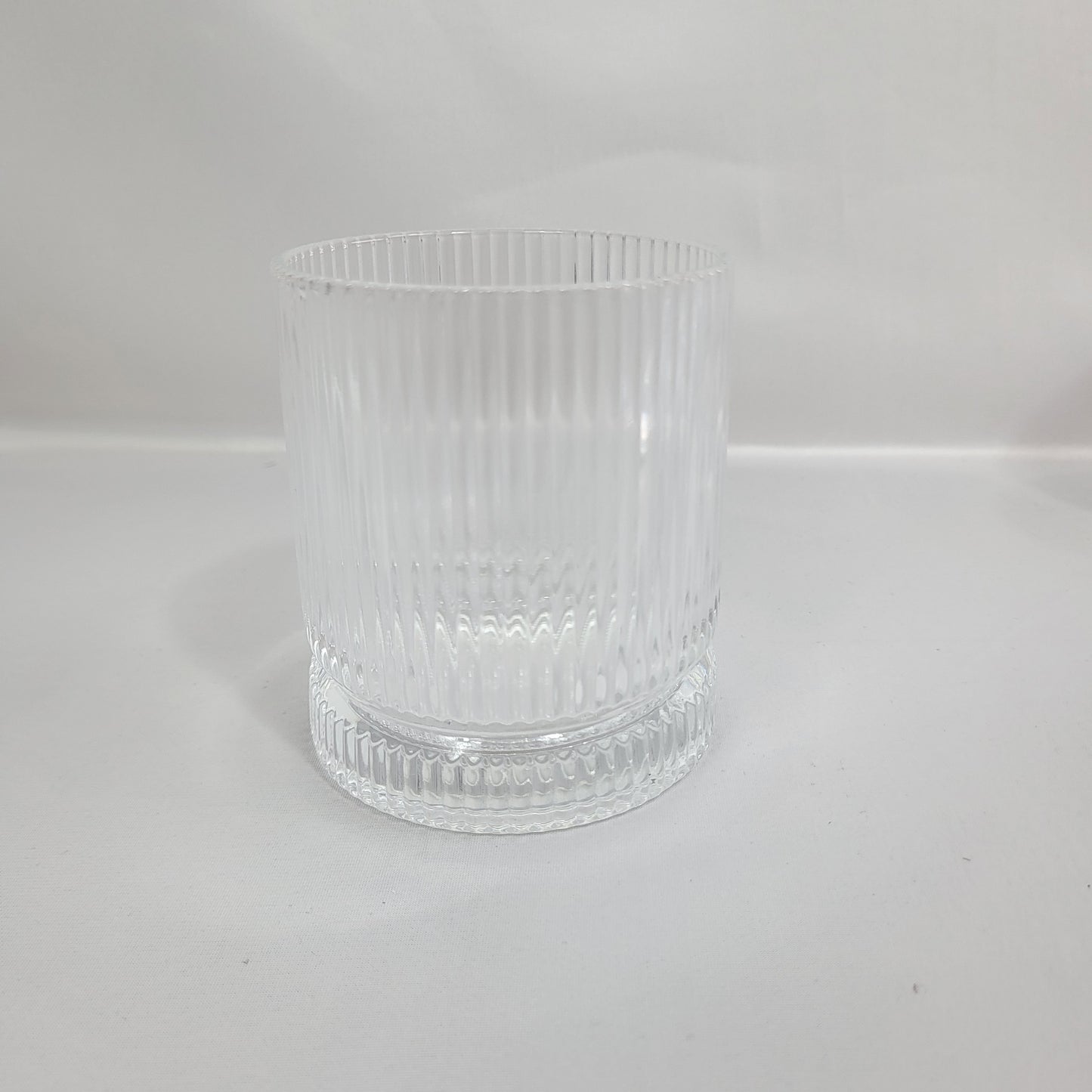Set de 6 Vasos de Cristal Transparente con Estrías Verticales Ribbed