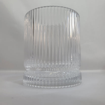 Set de 6 Vasos de Cristal Transparente con Estrías Verticales Ribbed