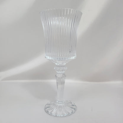 Set de 12 Copas de Cristal Tallado con Pie