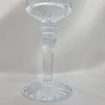 Set de 12 Copas de Cristal Tallado con Pie