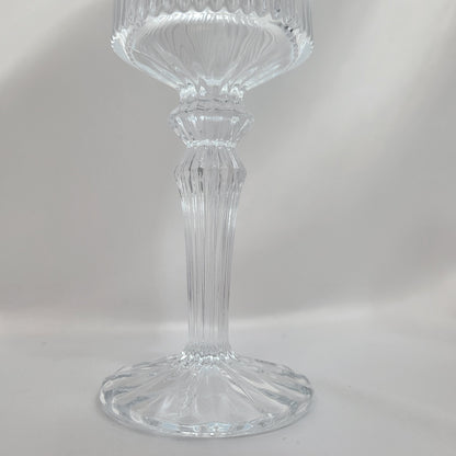 Set de 12 Copas de Cristal Tallado con Pie