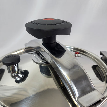 Olla a Presión de Acero Inoxidable Schleïzer con Vaporera — 4L / 6L / 8L — Cocina Rápida y Segura