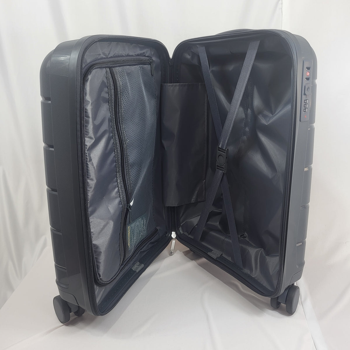 Maleta de Viaje con Ruedas 360º – Disponible en Tamaño Pequeño, Mediano y Grande - GRIS OSCURO