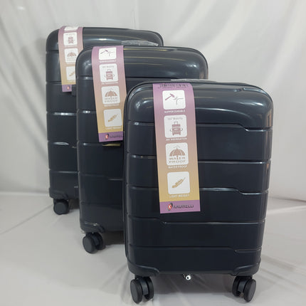 Set de 3 Maletas Rígidas Veyra – Gris Grafito con 4 Ruedas