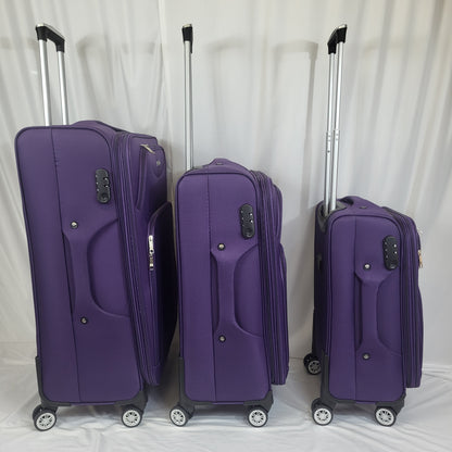 Set de 3 Maletas de Viaje  — Diseño Ligero y Resistente — 4 Ruedas 360º