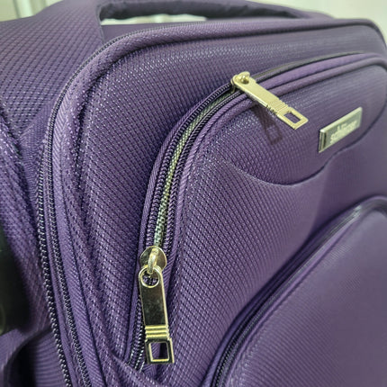 Set de 3 Maletas de Viaje  — Diseño Ligero y Resistente — 4 Ruedas 360º (LILA)