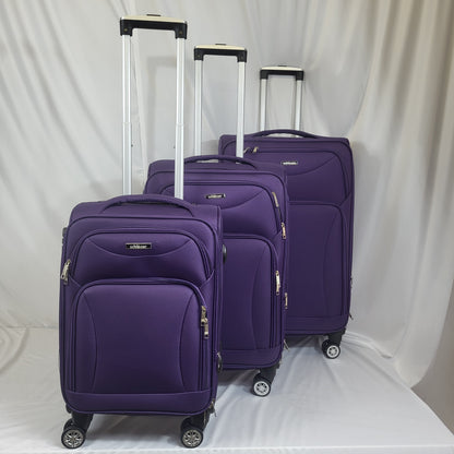 Set de 3 Maletas de Viaje  — Diseño Ligero y Resistente — 4 Ruedas 360º
