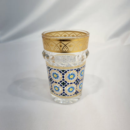 Vaso de té Fesi - detalle borde dorado superior