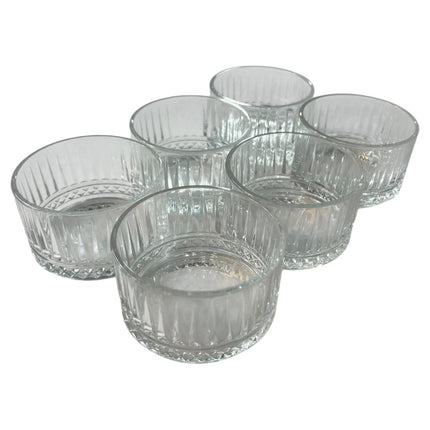 ✅ Set de 6 cuencos de vidrio grabado — 215 ml, elegancia en cada detalle ✅