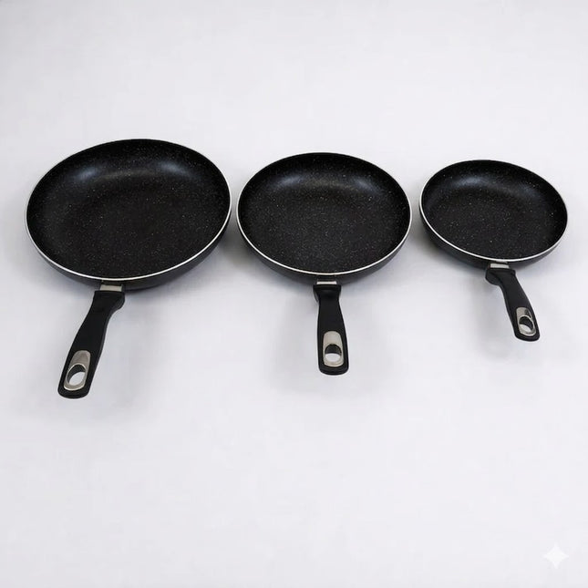 🥘 Set de 3 Sartenes Antiadherentes Mármol  – 20, 24 y 28 cm