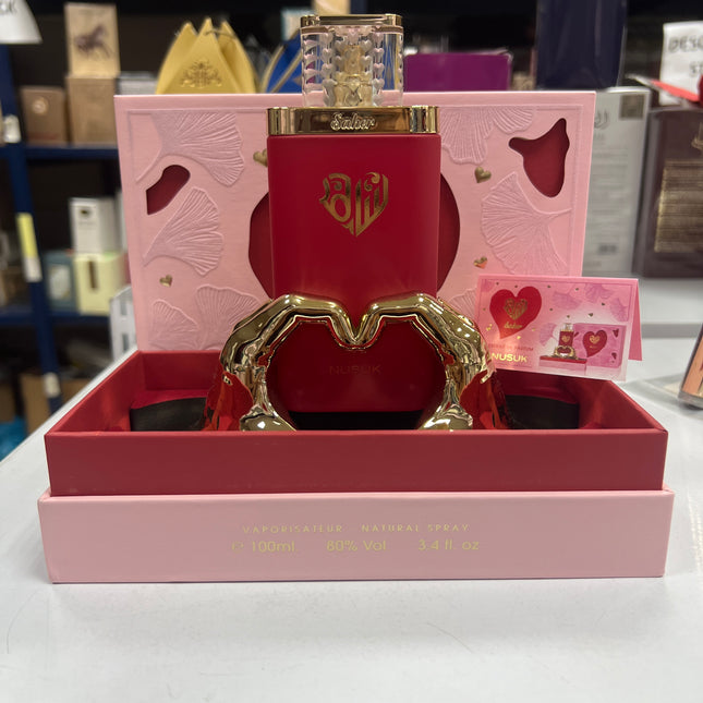 Saher – Nusuk Eau de Parfum 100ml · Perfume Árabe Unisex Amaderado y Oriental con Ámbar y Cuero