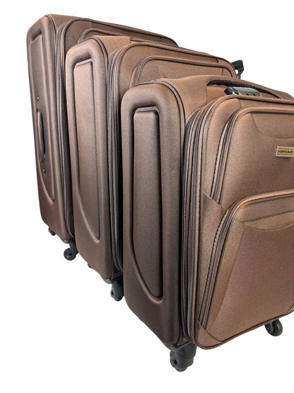 ✈️ Pacote com 3 Malas Resistentes e Elegantes – Viaje com Estilo e Segurança - COR MARROM
