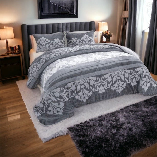 CLASSIC MODEL NORDIC SHEEPSKIN QUILT - COLOR Gray White 