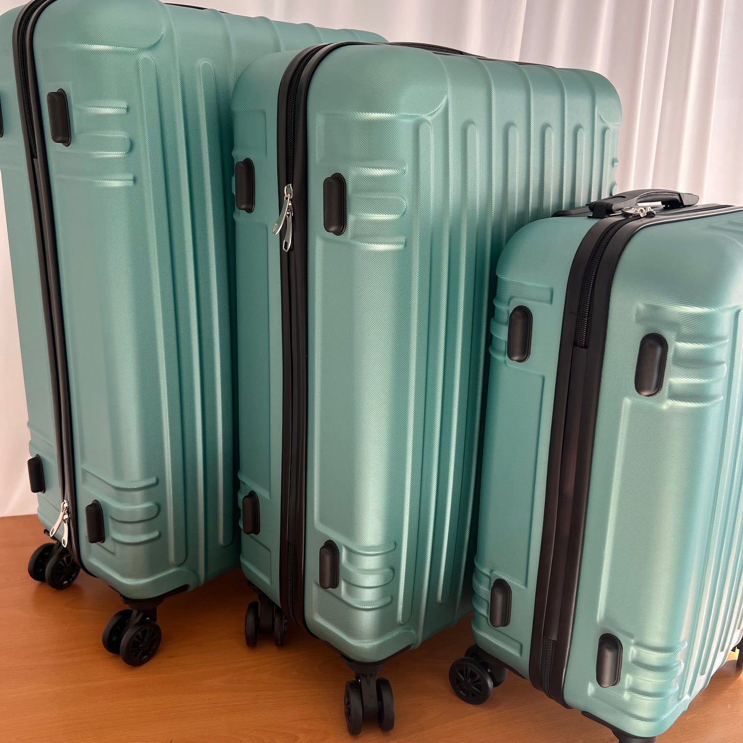 ✈️ Set de 3 Maletas Rígidas de Viaje - ¡Exclusivo Color Verde Aguamarina!