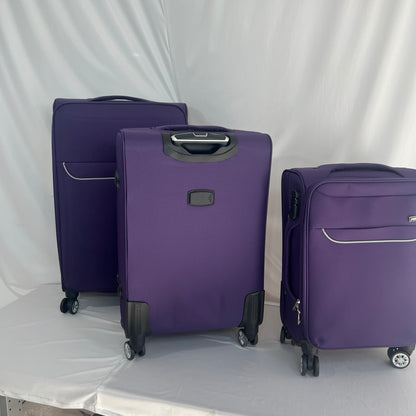 Set de 3 Maletas de Viaje Nadir con Detalles Amarillos