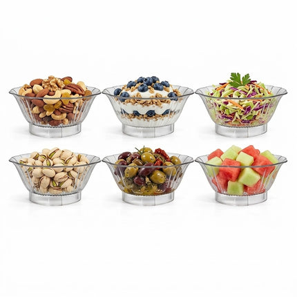 Pack of 6 Plastic Bowls – Ideal for Desserts, Snacks and Salads