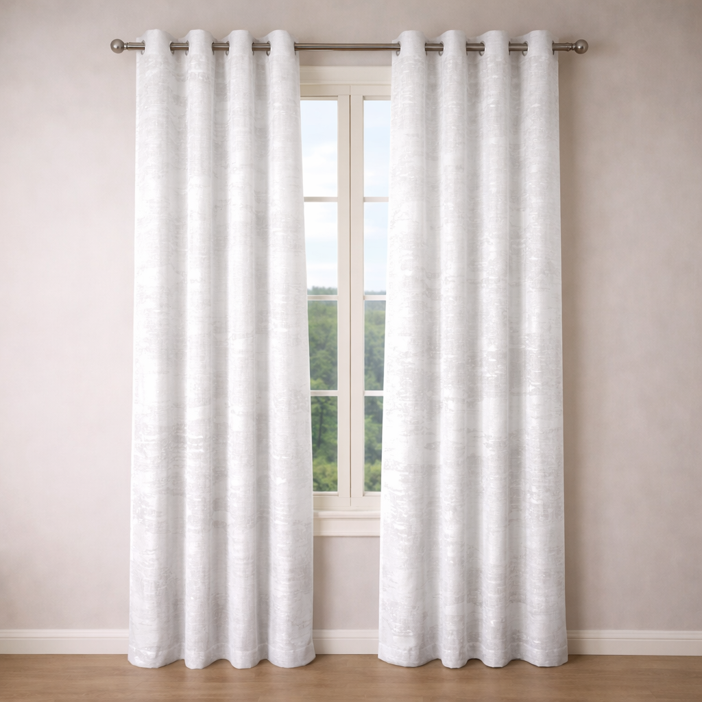 CORTINA JACQUARD MODELO SPEZIA 140 x 240 CM – COLOR BLANC