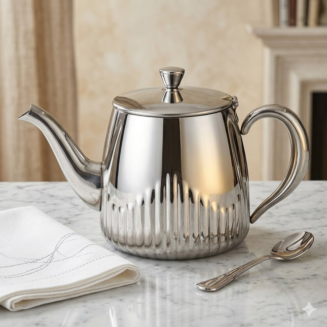🏷 Bule marroquino em aço inoxidável de 1,4 litros – Design tradicional e elegante