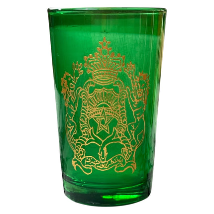 Pack de 6 Vasos de Té Árabes de Cristal 120 ml — Diseño Real con Detalles Dorados 🕌