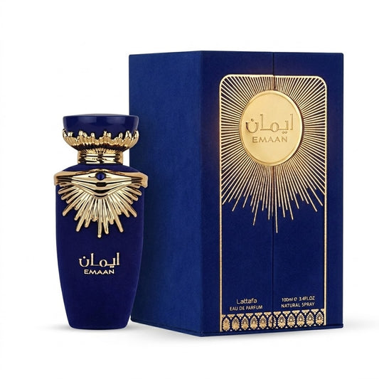 🌟 Lattafa Emaan Eau de Parfum: A Fragrância que Dura e Acompanha o Teu Estilo 🌟