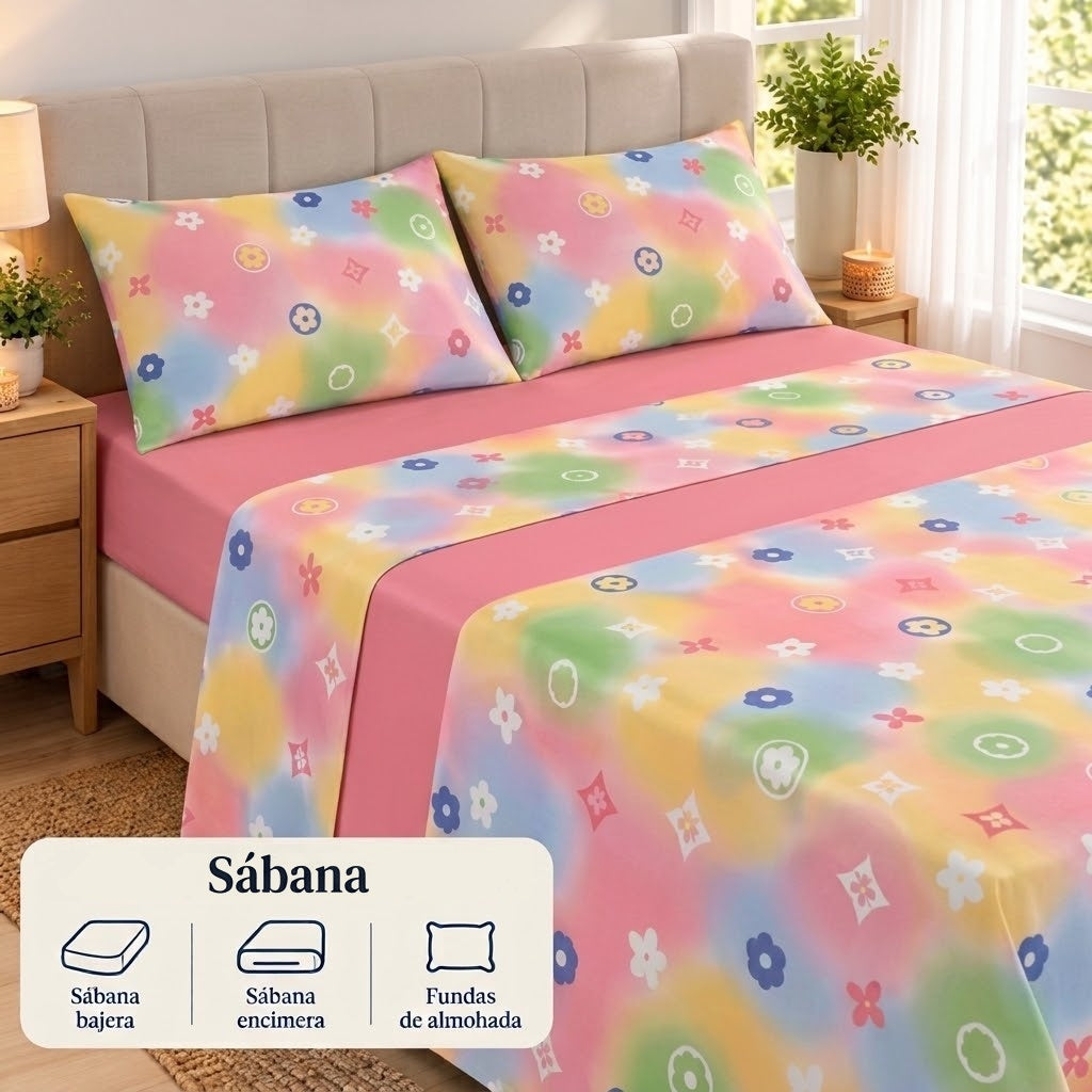Juego de Sábanas Suaves y Elegantes – Disponible para cama de 90, 135 y 150 con 2 fundas de almohada