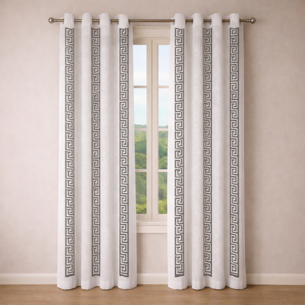 CORTINA VOILE MODELO VERSAGE 140 x 240 CM – COLOR GRIS