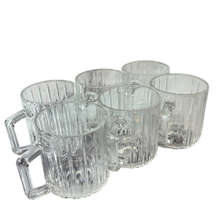 Conjunto de 6 copos de vidro com pega - 250 ml