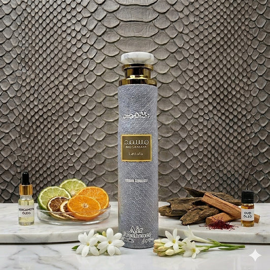 Ambientador Musamam White Intense de Lattafa – Eau de Parfum 300ml | Perfume Árabe Unisex Cítrico, Floral y Amaderado