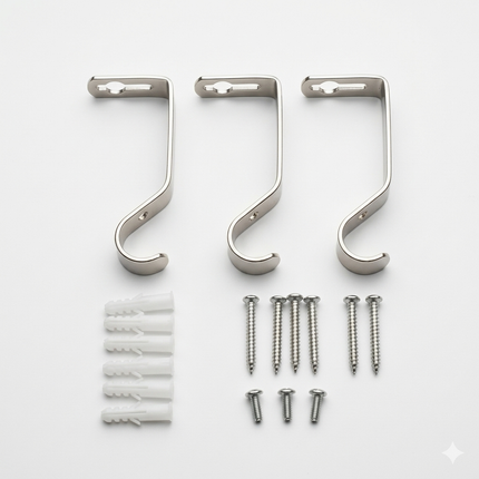 Barra de Cortina Extensible 160-310 cm con Remate Cilíndrico Decorativo Brillante – Plata ✨