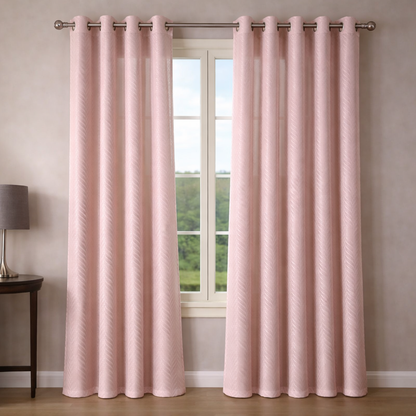 Cortinas de Terciopelo de Alta Calidad  MODELO ESPIGAS – COLOR ROSA