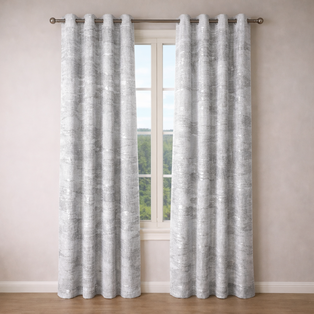 CORTINA JACQUARD MODELO SPEZIA 140 x 240 CM – COLOR ARGENT