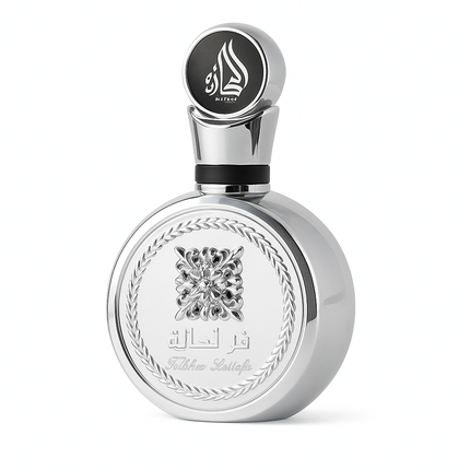 Fakhar Platinum – Lattafa (100 ml) · Perfume árabe masculino fresco, amadeirado e elegante