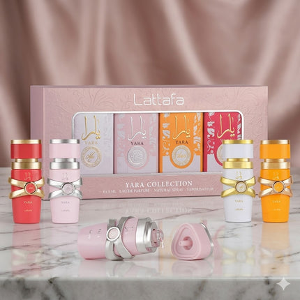 Yara Collection Lattafa 4 x 5 ml – Conjunto de Perfume Eau de Parfum para Mulher