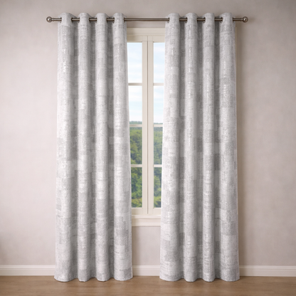 CORTINA JACQUARD MODELO CASERTA 140 x 240 CM – COLOR PLATA