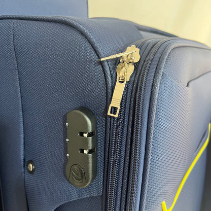 Set de 3 Maletas de Viaje Nadir con Detalles Amarillos