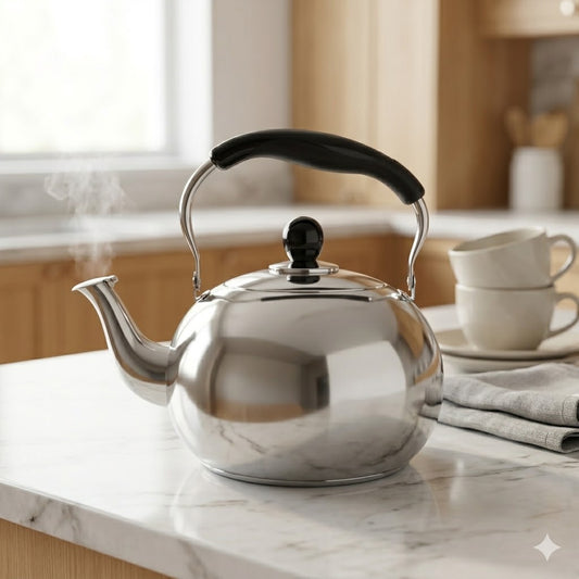 Tetera de Acero Inoxidable con Silbato – Resistente, Elegante y Apta para Inducción
