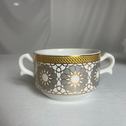 Juego de Sopa Oriental  – 2,7L-Tazón Grande con 6 Bowls, Platos y Cucharas (Diseño Tradicional Asiático)