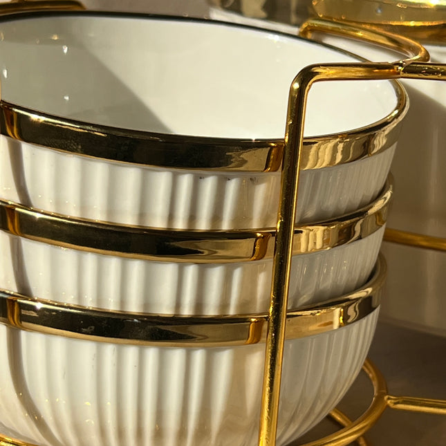 Set de 6 Cuencos de Cristal con Plato – Alta Calidad (12 Piezas)