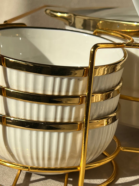 Set de 6 Cuencos de Cristal con Plato – Alta Calidad (12 Piezas)