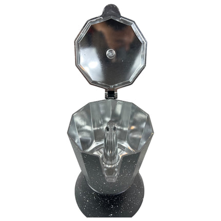 ☕ Cafetera Italiana de Aluminio con Recubrimiento Efecto Mármol - 9 tazas